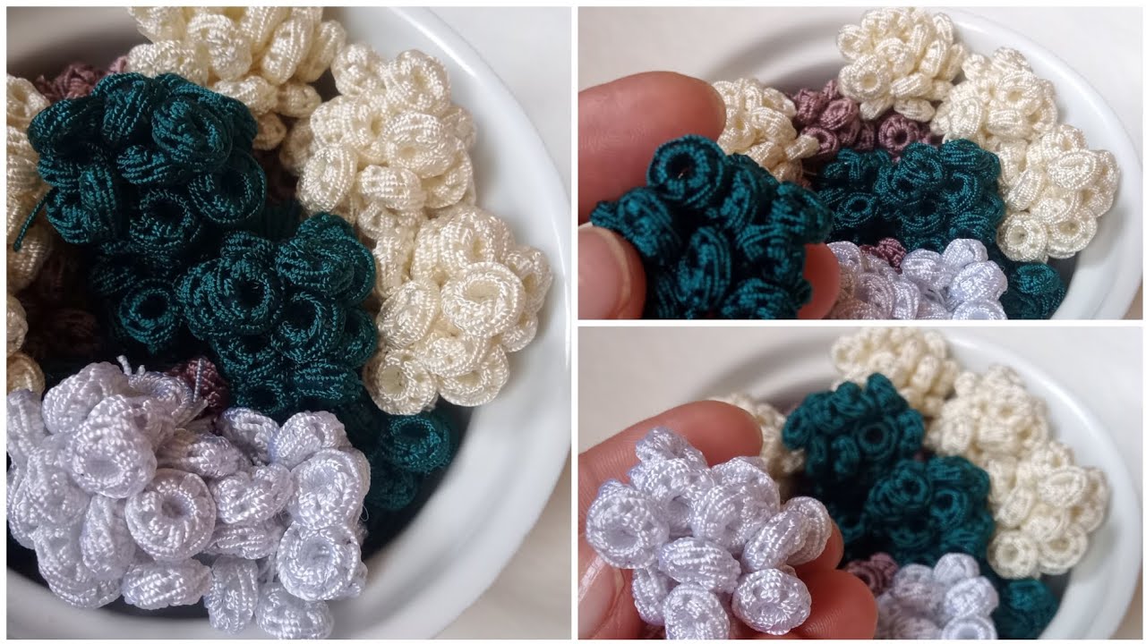 راندة_كروشي_عقاد الوردة صالحة لكل الملابس التقليدية المغربية❤️❤️❤️❤️