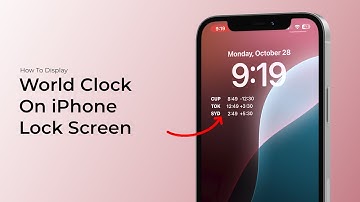 Hoe kan ik de wereldklok op het vergrendelscherm van mijn iPhone weergeven?