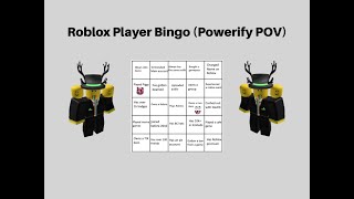 Roblox Player Bingo Powerify Pov