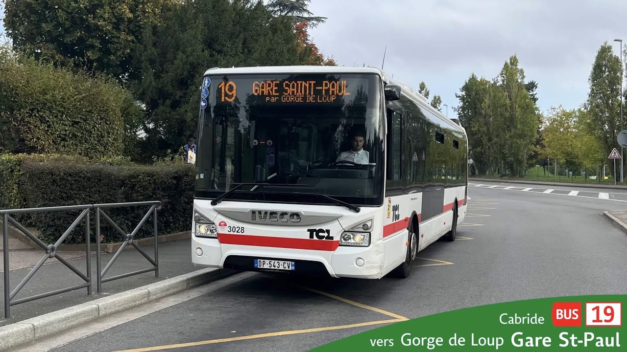 [CAB RIDE] Ligne 19 du réseau TCL Direction Gare Saint-Paul 