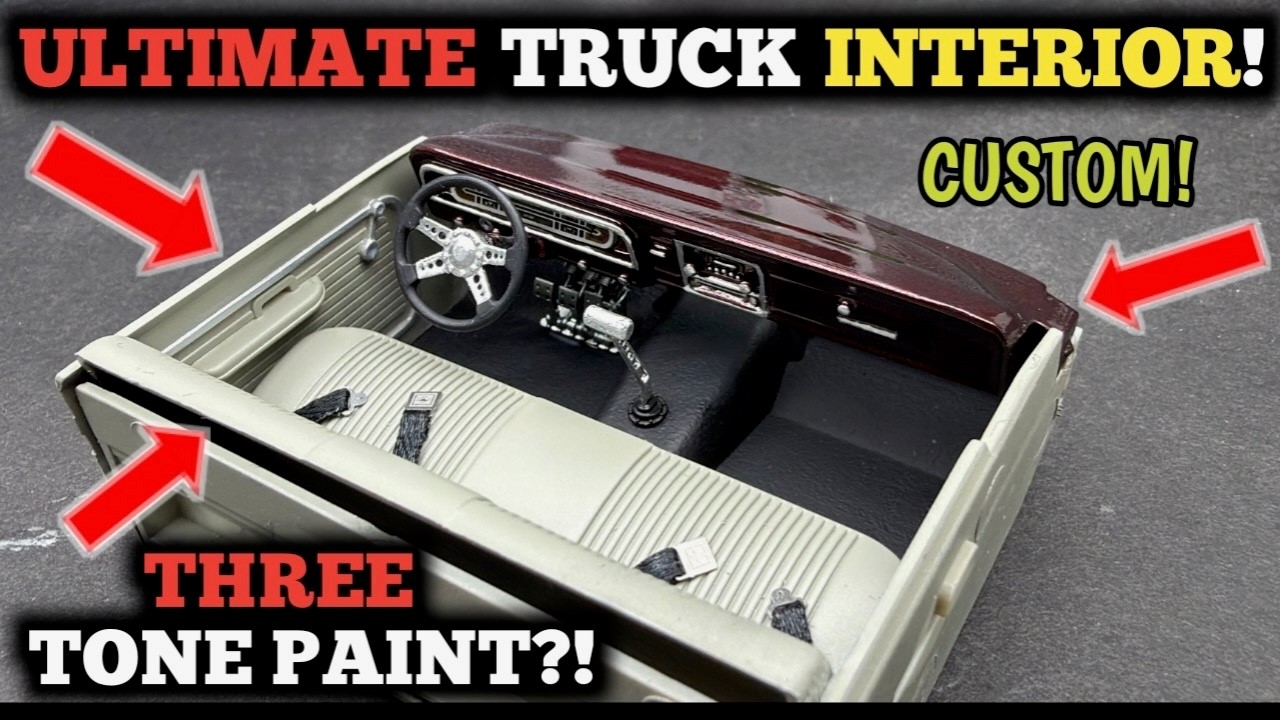Enhance Your Custom Truck Cab Interior with These EASY Hacks! Moebius 68 Mercury M100 Part 3