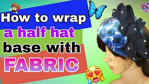DIY How to wrap a half hat base with pretty fabric