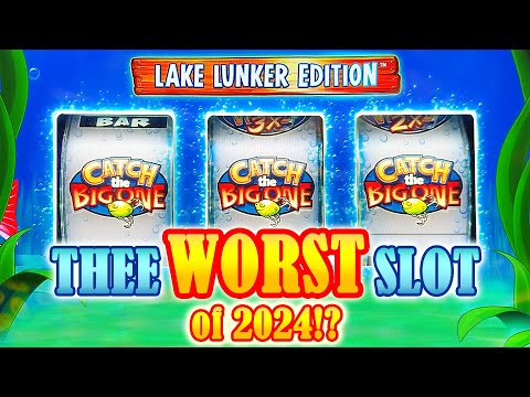The WORST Slot of 2024!? NEW Catch the Big One Lake Lunker Edition Live Play and Bonuses!