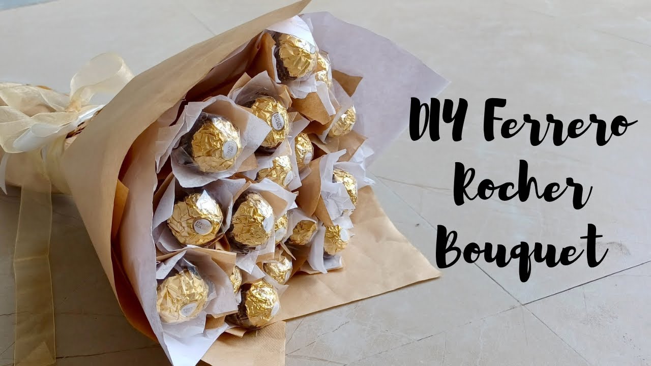 How to Make a Chocolate Flower Bouquet | DIY Ferrero Rocher Bouquet # ...