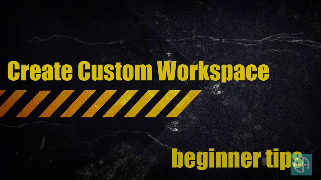 Adobe illustrator custom workspace for beginner - YouTube
