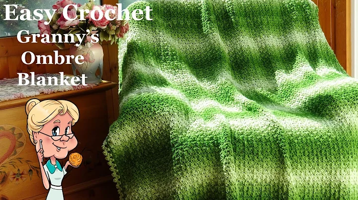 EASY CROCHET  Granny's Ombre Afghan / Blanket   Cr...