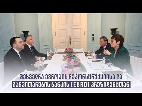 შეხვედრა ევროპის რეკონსტრუქციისა და განვითარების ბანკის (EBRD) პრეზიდენტთან