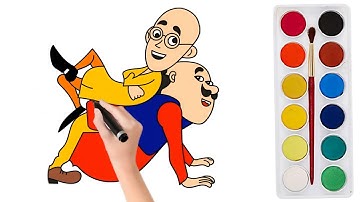 Motu or patlu ki jodi drawing/how to draw motu and patlu with smart painting