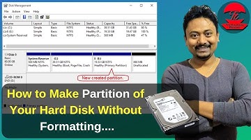 How to create a Partition in windows 7 | 8 | 10 Without Formatting