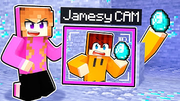 Using CAMERAS To SPY On My Friends In Minecraft!