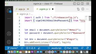 Firebase Authentication Web (Part 2 of 3) Version 9.10.0