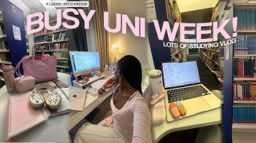 study vlog 💿 working through busy uni days + productive study tips, successful college student 2025