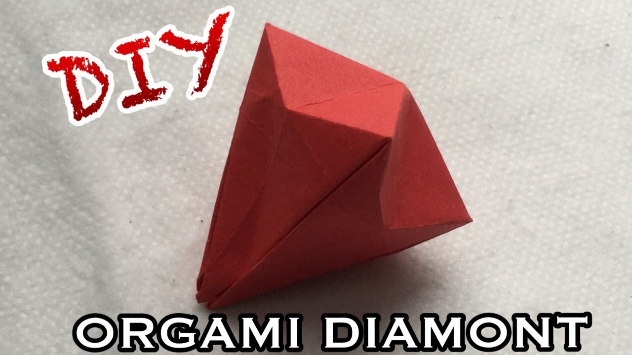 Diy Origami Diamond Craft With Paper Tutorial Oriogami Craft Kids