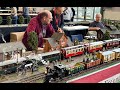 Detailed lgb g gauge model railroad with creative rolling stock at railhobby bremen 2023 exhibition