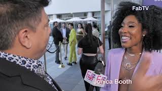 Jonica Booth arrives the premiere of 