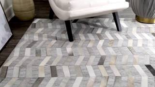 Mandovi Cowhide Herringbone