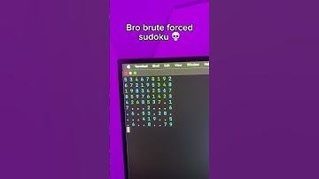 Bro brute forced sudoku #computerscience #softwareengineering #bruteforce