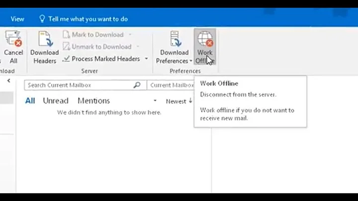 Fix Working Offline Problem in Outlook 2016