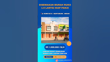 [Rp. 1.000.000 / Bulan] Sewa Ruko di Pinggir Jalan Kota Medan. #shorts #realestate #ayobeliproperti