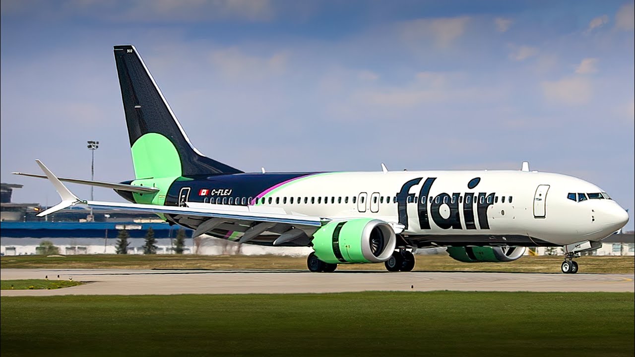 DELIVERY FLIGHT! FIRST EVER Flair Airlines 737-8 MAX Landing at Calgary ...