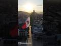 Bandera de México en Torreón Coahuila durante el atardecer.