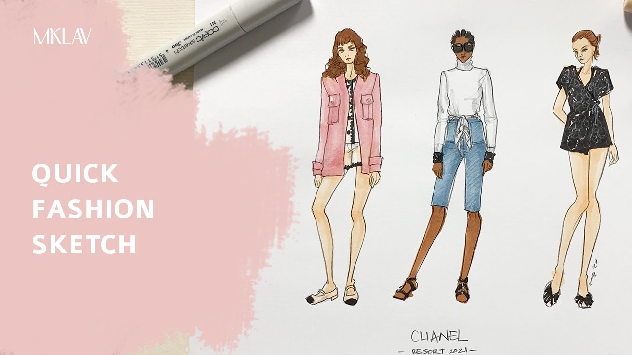 Time Lapse Quick Fashion Sketch | Sketsa Fashion