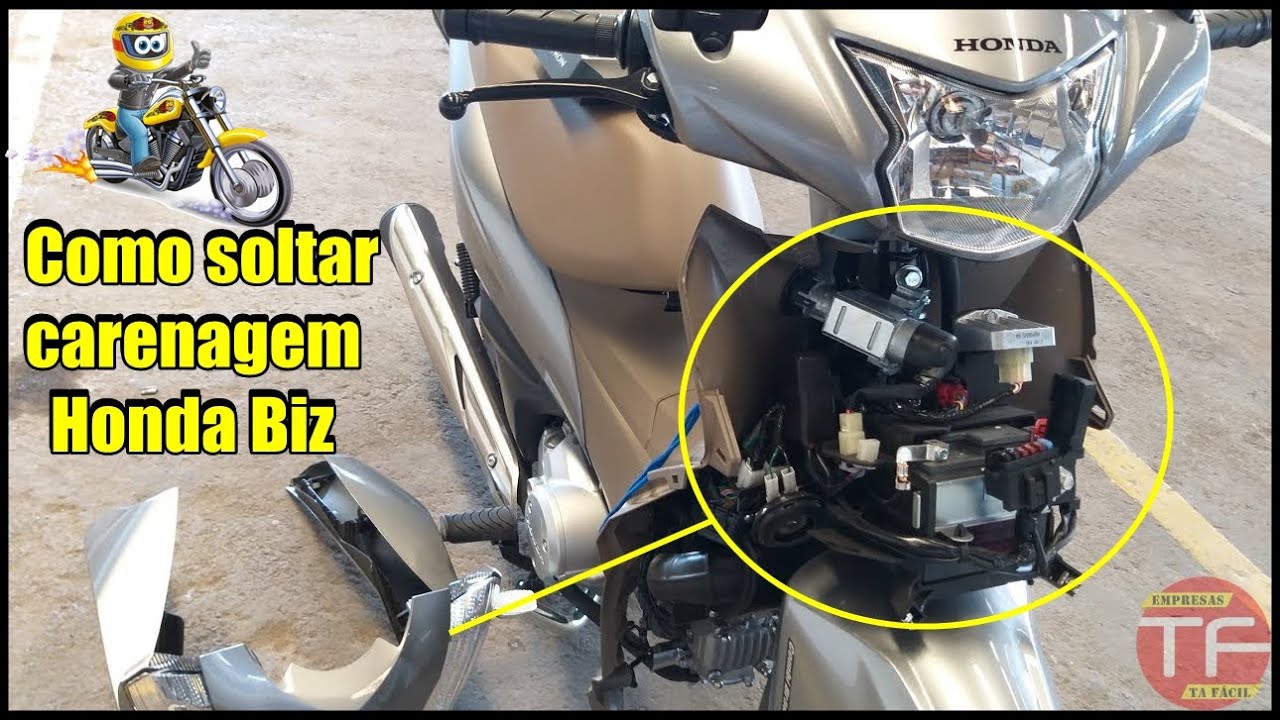 Como desmontar a carenagem da Nova Honda Biz