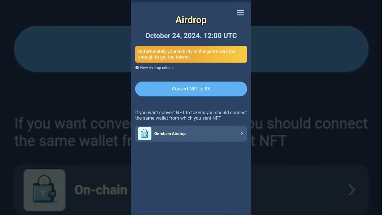 Convert NFT to $X | X empire token not received | x empire Airdrop not eligible x empire new update