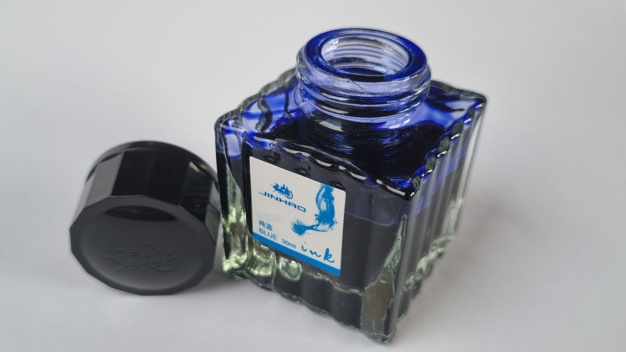 FOUNTAIN PEN INK UNBOXING | JINHAO INK, BLUE | ASMR - YouTube