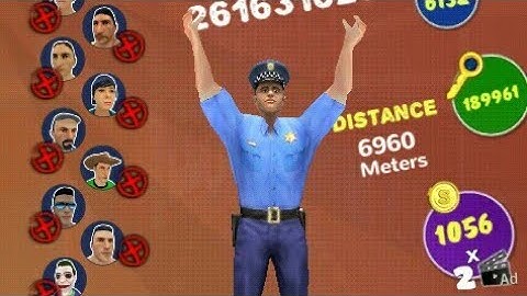 a police man playing street chaser chase mode part 9 of chase in the android game