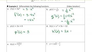 8.0ii The Power Rule: Example 2
