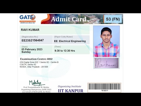 GATE 2023 Admit Card Kaise Download Kare || How To Download GATE Admit Card 2023
