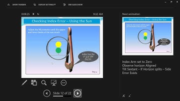 Sextant - Index error calculation and application