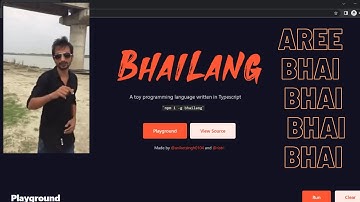 BHAILANG !  programming language ! first impression