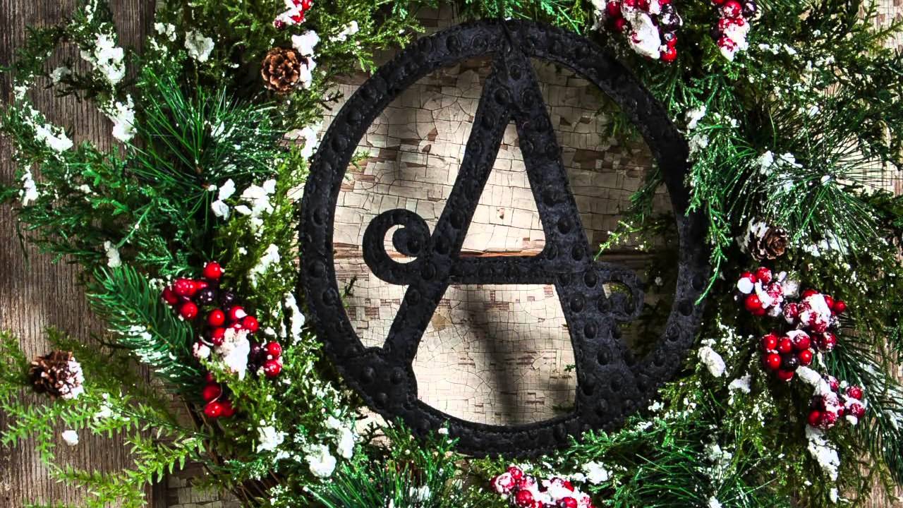 Interchangeable Monogram Door Decor from Evergreen Flag