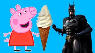 У СВИНКИ ПЕППЫ УКРАЛИ МОРОЖЕНОЕ Бэтмен спасает At piggy Peppy STOLE ICE CREAM Batman rescues helado У СВИНКИ ПЕППЫ УКРАЛИ МОРОЖЕНОЕ Бэтмен спасает At piggy Peppy STOLE ICE CREAM Batman rescues helado