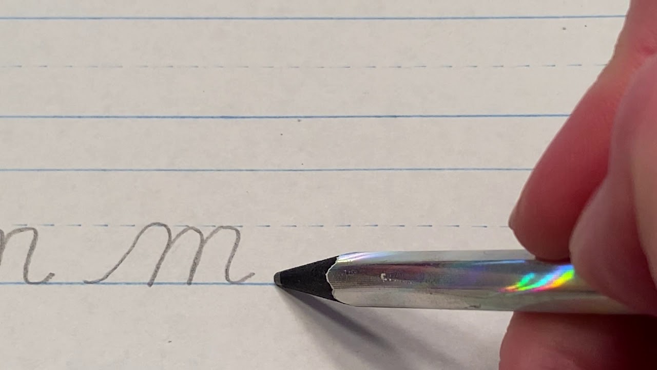 Lowercase "m" in cursive - YouTube