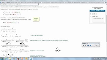 Adding Rational expressions involving different quadratic denominators