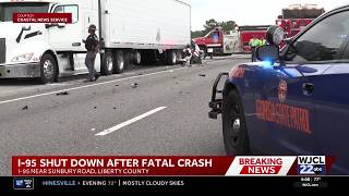 Crash blocks all southbound I-95 lanes in Liberty County