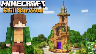 I Transformed My Nether Portal Into a Castle Tower! - Minecraft Chill Survival Let's Play