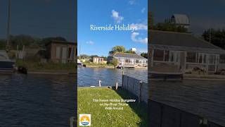 The Haven Holiday Bungalow on the River Thurne. Views of the River and a walk around inside