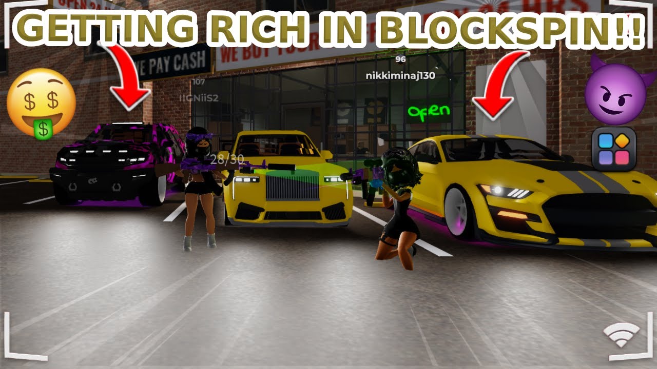 GETTING RICH IN ROBLOX BLOCKSPIN WITH VOICE AND MIAMIRBX!!👿🤑 #roblox #blockspin