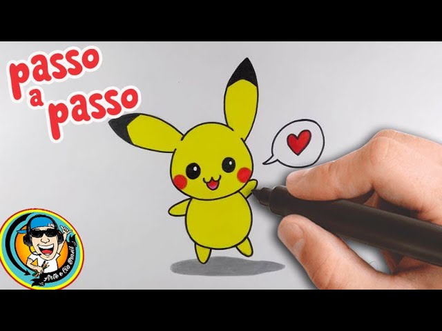 Como Desenhar PIKACHU KAWAII - passo a passo 