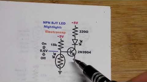 Schematic Diagram NPN BJT LDR Night Light Dependent Resistor Circuit