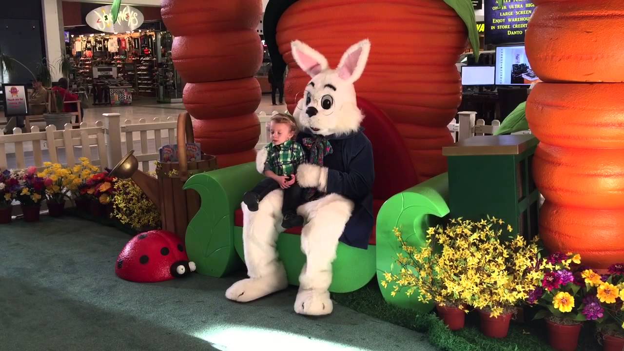 Jr Bear Seeing The Easter Bunny At Southland Mall March 17 15 Youtube