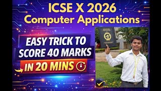 Easy way to score 40/40 in Computer Applications ICSE X 2026 | #java | #suprith #mysore #trending 