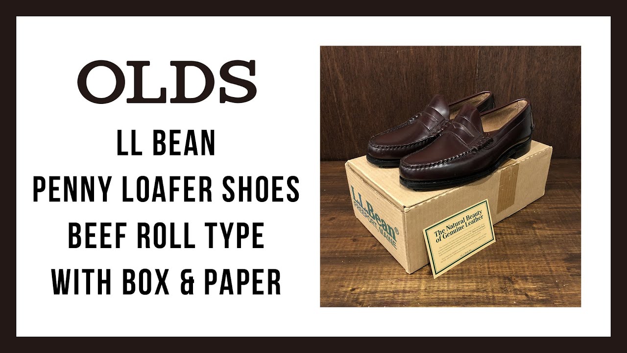 LL Bean Penny Loafer Shoes Beef Roll Type with Box & Paper｜エルエルビーン ペニー ...