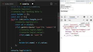 AJAX Dynamic Web Pages 0702 - AJAX Contact Form - sending Emails with Google Apps Script