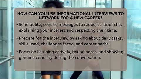 How Can You Use Informational Interviews To Network For A New Career? - Get Linked Together
