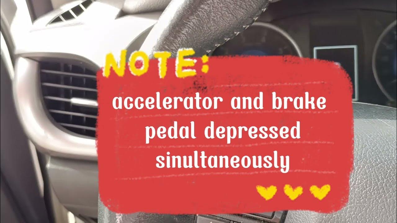 Hilux G.acceralarator and brake pedal depressed sinultaneously.DIY
